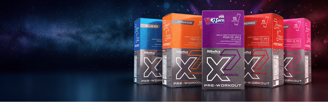 X7 Original Pre-Workout em stick — 5 sabores