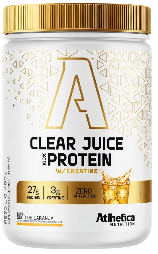 Clear Juice 100% Protein w/ Creatine sabor Suco de Laranja — pote 480 g