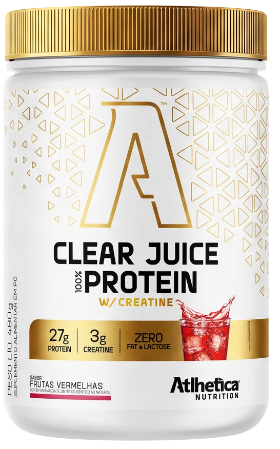 Clear Juice 100% Protein w/ Creatine sabor Frutas Vermelhas — pote 480 g