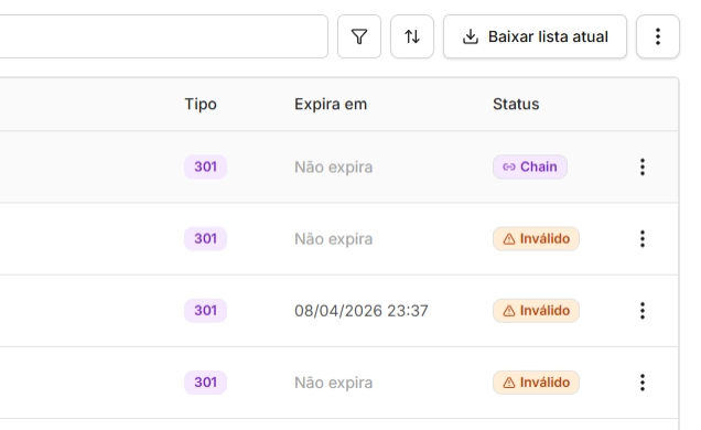 Chain detection interface